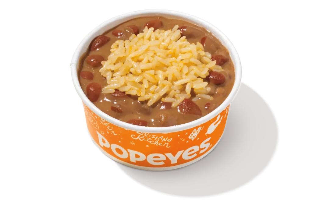 Popeyes red beans and rice menu